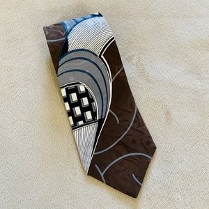 George Machado Abstract Silk Tie